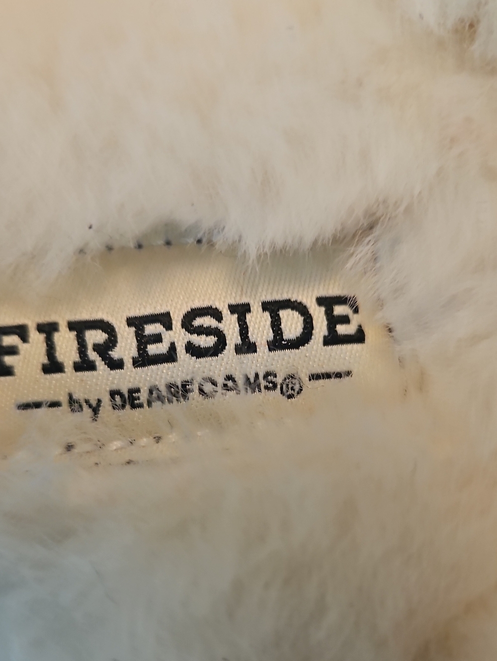 Dearfoam Fireside Genuine Shearling Lined Suede Slippers Chestnut Shearling Cuff - Picture 4 of 6